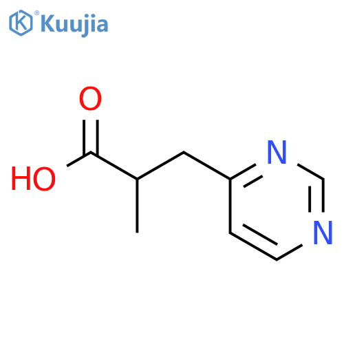 2-methyl-3-(pyrimidin-4-yl)propanoic acid structure
