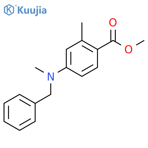 BENZOIC ACID, 2-METHYL-4-[METHYL(PHENYLMETHYL)AMINO]-, METHYL ESTER structure
