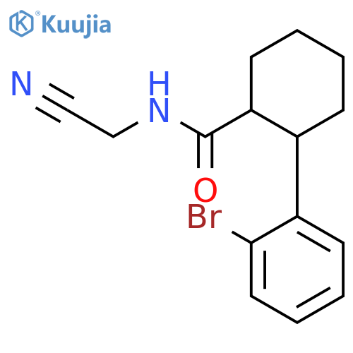 Cyclohexanecarboxamide, 2-(2-bromophenyl)-N-(cyanomethyl)- structure