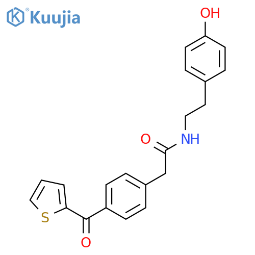 BENZENEACETAMIDE, N-[2-(4-HYDROXYPHENYL)ETHYL]-4-(2-THIENYLCARBONYL)- structure