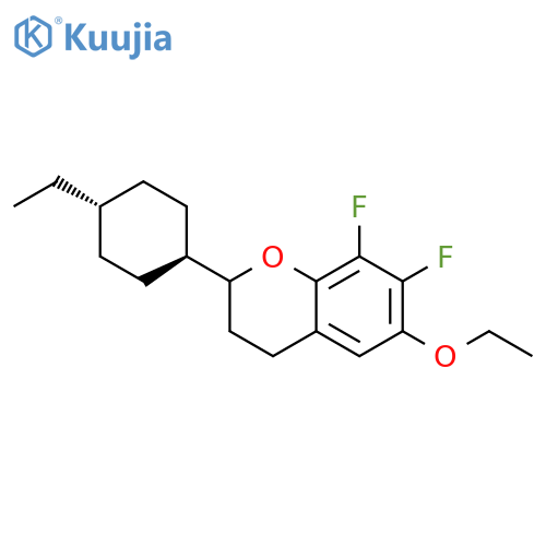 2H-1-Benzopyran, 6-ethoxy-2-(trans-4-ethylcyclohexyl)-7,8-difluoro-3,4-dihydro- structure