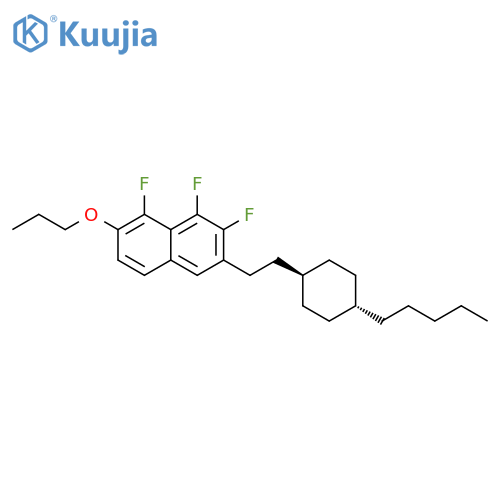 Naphthalene, 1,2,8-trifluoro-3-[2-(trans-4-pentylcyclohexyl)ethyl]-7-propoxy- structure