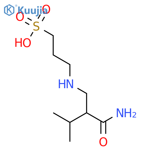 1-Propanesulfonic acid, 3-[[2-(aminocarbonyl)-3-methylbutyl]amino]- structure