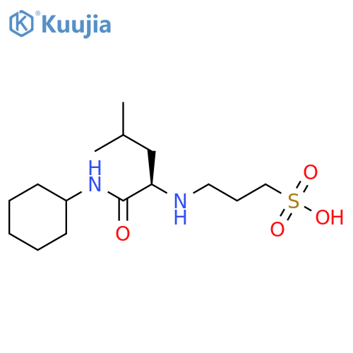 1-Propanesulfonic acid,3-[[(1R)-1-[(cyclohexylamino)carbonyl]-3-methylbutyl]amino]- structure