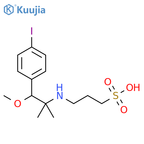 1-Propanesulfonic acid,3-[[2-(4-iodophenyl)-2-methoxy-1,1-dimethylethyl]amino]- structure
