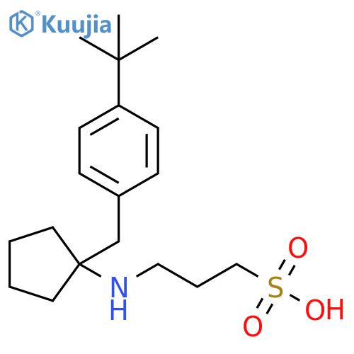 1-Propanesulfonic acid, 3-[[1-[[4-(1,1-dimethylethyl)phenyl]methyl]cyclopentyl]amino]- structure