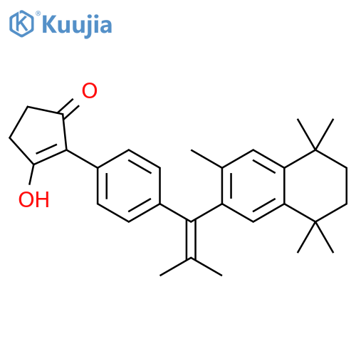 2-Cyclopenten-1-one, 3-hydroxy-2-[4-[2-methyl-1-(5,6,7,8-tetrahydro-3,5,5,8,8-pentamethyl-2-naphthalenyl)-1-propen-1-yl]phenyl]- structure