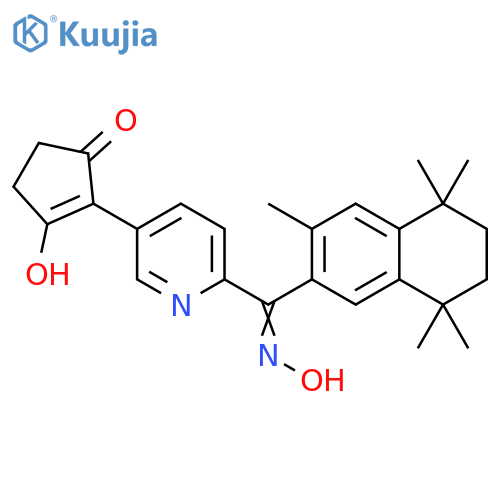 2-Cyclopenten-1-one, 3-hydroxy-2-[6-[(hydroxyimino)(5,6,7,8-tetrahydro-3,5,5,8,8-pentamethyl-2-naphthalenyl)methyl]-3-pyridinyl]- structure