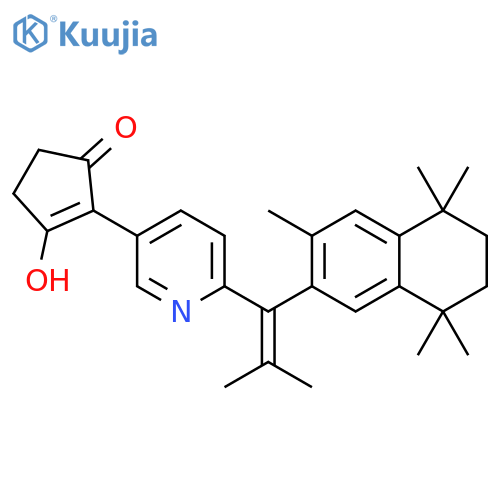 2-Cyclopenten-1-one,3-hydroxy-2-[6-[2-methyl-1-(5,6,7,8-tetrahydro-3,5,5,8,8-pentamethyl-2-naphthalenyl)-1-propenyl]-3-pyridinyl]- structure