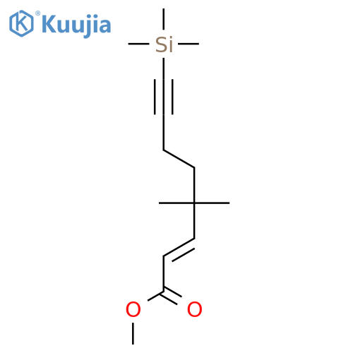 2-OCTEN-7-YNOIC ACID, 4,4-DIMETHYL-8-(TRIMETHYLSILYL)-, METHYL ESTER, (2E)- structure