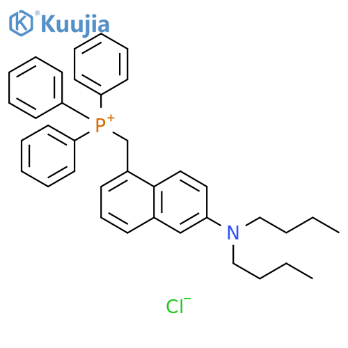 Phosphonium, [[6-(dibutylamino)-1-naphthalenyl]methyl]triphenyl-, chloride (1:1) structure