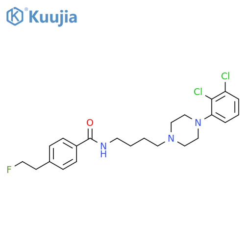 Benzamide, N-[4-[4-(2,3-dichlorophenyl)-1-piperazinyl]butyl]-4-(2-fluoroethyl)- structure