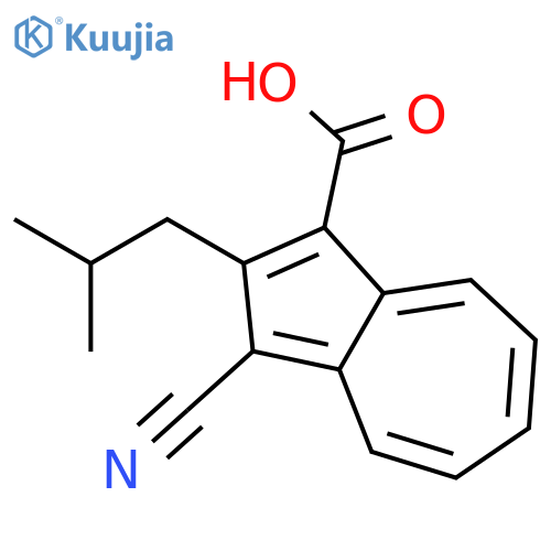 1-Azulenecarboxylic acid, 3-cyano-2-(2-methylpropyl)- structure