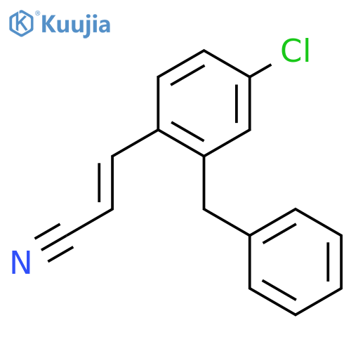 2-Propenenitrile, 3-[4-chloro-2-(phenylmethyl)phenyl]- structure