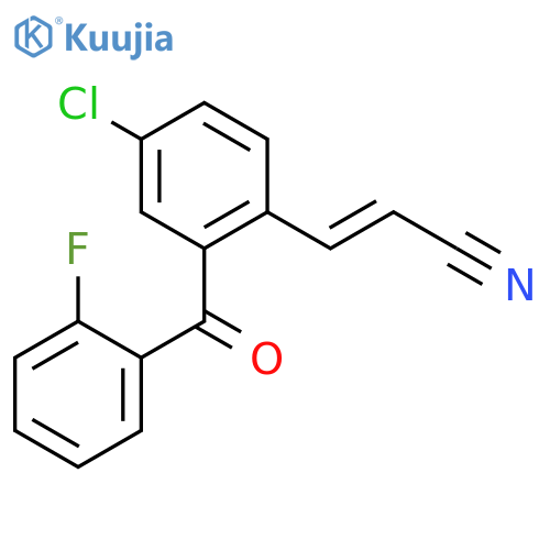 2-Propenenitrile, 3-[4-chloro-2-(2-fluorobenzoyl)phenyl]- structure