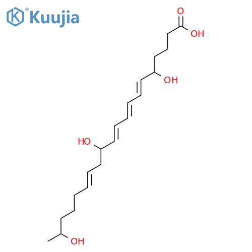6,8,10,14-Eicosatetraenoic acid, 5,12,19-trihydroxy- structure