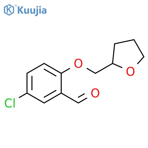 5-chloro-2-[(oxolan-2-yl)methoxy]benzaldehyde structure
