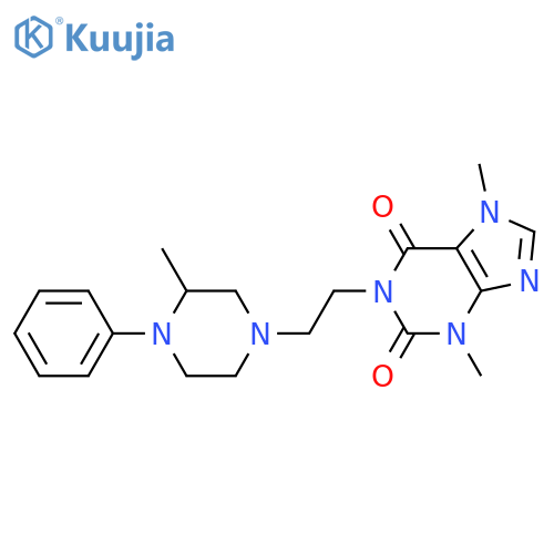 1H-Purine-2,6-dione, 3,7-dihydro-3,7-dimethyl-1-[2-(3-methyl-4-phenyl-1-piperazinyl)ethyl]- structure
