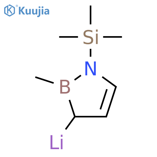 Lithium 2-methyl-1-(trimethylsilyl)-2,3-dihydro-1H-1,2-azaborol-3-ide structure