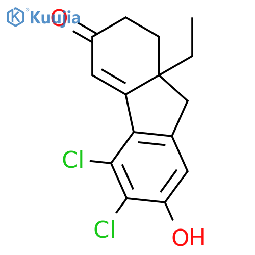 3H-Fluoren-3-one, 5,6-dichloro-9a-ethyl-1,2,9,9a-tetrahydro-7-hydroxy- structure