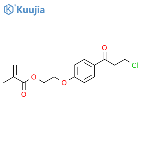 2-Propenoic acid, 2-methyl-, 2-[4-(3-chloro-1-oxopropyl)phenoxy]ethyl ester structure