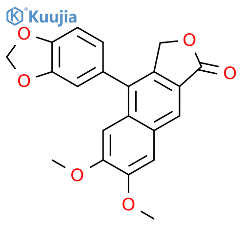 4-(1,3-benzodioxol-5-yl)-6,7-dimethoxynaphtho[2,3-c]furan-1(3H)-one structure