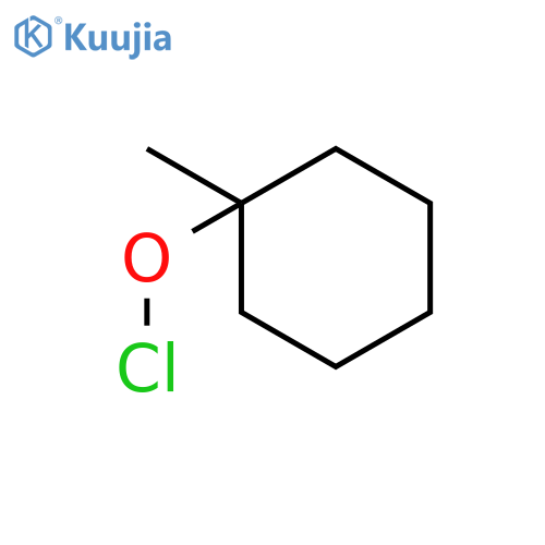 Hypochlorous acid, 1-methylcyclohexyl ester structure