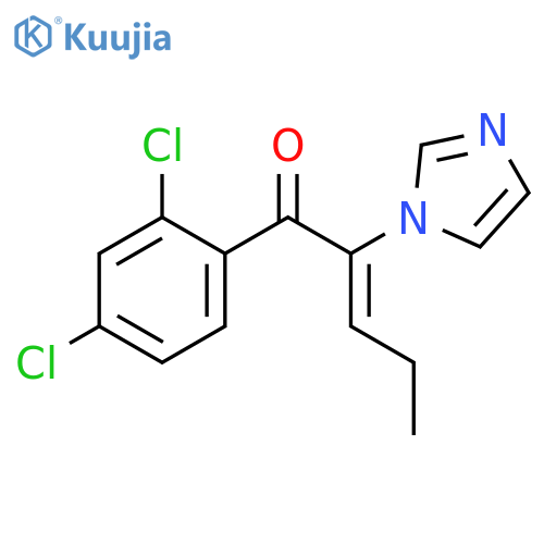 2-Penten-1-one,1-(2,4-dichlorophenyl)-2-(1H-imidazol-1-yl)- structure