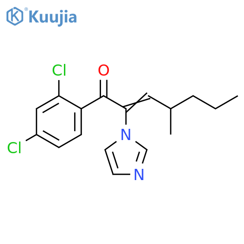 2-Hepten-1-one,1-(2,4-dichlorophenyl)-2-(1H-imidazol-1-yl)-4-methyl- structure
