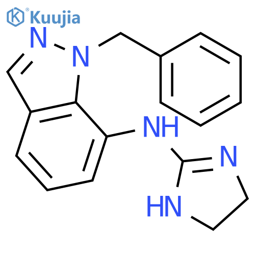 1H-INDAZOL-7-AMINE, N-(4,5-DIHYDRO-1H-IMIDAZOL-2-YL)-1-(PHENYLMETHYL)- structure