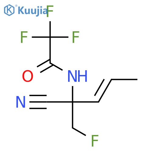 Acetamide, N-[1-cyano-1-(fluoromethyl)-2-butenyl]-2,2,2-trifluoro-, (E)- structure