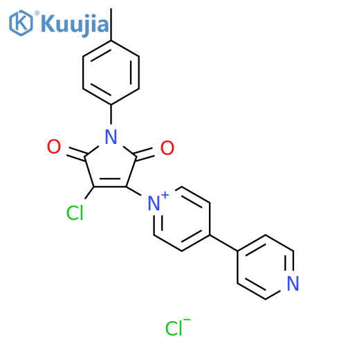 4,4'-Bipyridinium, 1-[4-chloro-2,5-dihydro-1-(4-methylphenyl)-2,5-dioxo-1H-pyrrol-3-yl]-, chloride (1:1) structure
