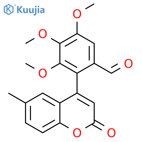 Benzaldehyde,3,4,5-trimethoxy-2-(6-methyl-2-oxo-2H-1-benzopyran-4-yl)- structure
