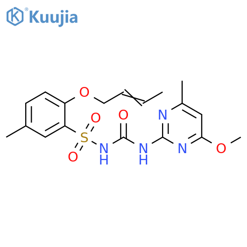 Benzenesulfonamide,2-(2-butenyloxy)-N-[[(4-methoxy-6-methyl-2-pyrimidinyl)amino]carbonyl]-5-methyl- structure