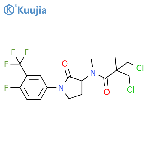 Propanamide, 3-chloro-2-(chloromethyl)-N-[1-[4-fluoro-3-(trifluoromethyl)phenyl]-2-oxo-3-pyrrolidinyl]-N,2-dimethyl- structure