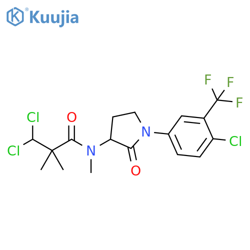 Propanamide, 3,3-dichloro-N-[1-[4-chloro-3-(trifluoromethyl)phenyl]-2-oxo-3-pyrrolidinyl]-N,2,2-trimethyl- structure