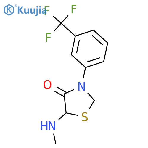 4-Thiazolidinone, 5-(methylamino)-3-[3-(trifluoromethyl)phenyl]- structure
