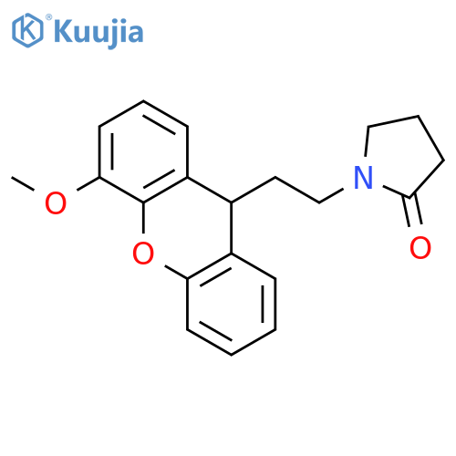 2-Pyrrolidinone, 1-[2-(4-methoxy-9H-xanthen-9-yl)ethyl]- structure