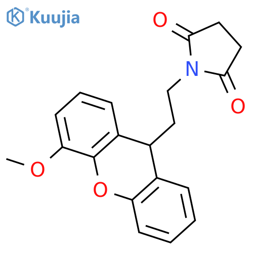 2,5-Pyrrolidinedione, 1-[2-(4-methoxy-9H-xanthen-9-yl)ethyl]- structure