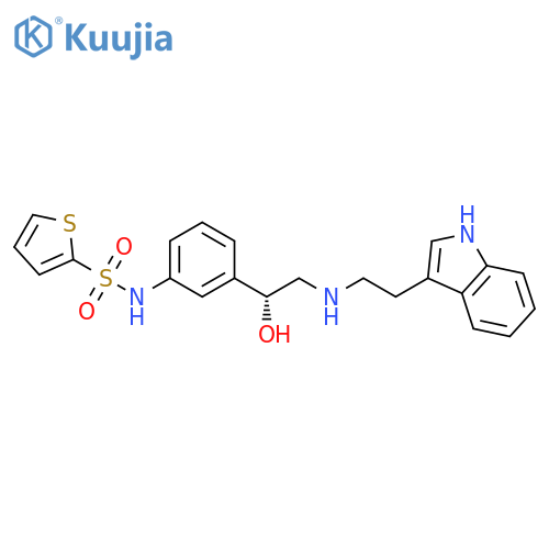 2-Thiophenesulfonamide,N-[3-[(1R)-1-hydroxy-2-[[2-(1H-indol-3-yl)ethyl]amino]ethyl]phenyl]- structure