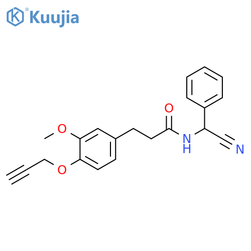 Benzenepropanamide,N-(cyanophenylmethyl)-3-methoxy-4-(2-propynyloxy)- structure