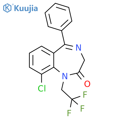 2H-1,4-Benzodiazepin-2-one, 9-chloro-1,3-dihydro-5-phenyl-1-(2,2,2-trifluoroethyl)- structure