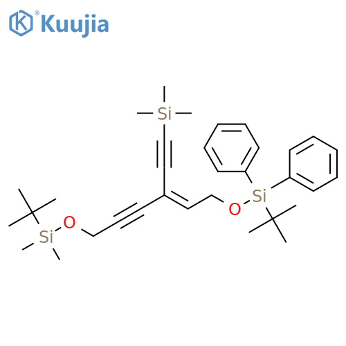 4,11-Dioxa-3,12-disilatetradec-6-en-8-yne,2,2,12,12,13,13-hexamethyl-3,3-diphenyl-7-[(trimethylsilyl)ethynyl]-,(6Z)- structure