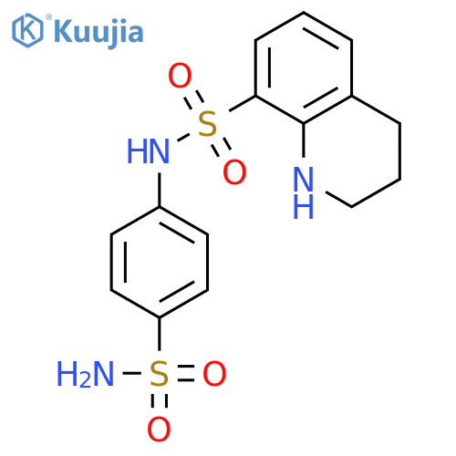 8-Quinolinesulfonamide, N-[4-(aminosulfonyl)phenyl]-1,2,3,4-tetrahydro- structure