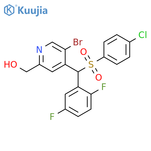 2-Pyridinemethanol, 5-bromo-4-[[(4-chlorophenyl)sulfonyl](2,5-difluorophenyl)methyl]- structure