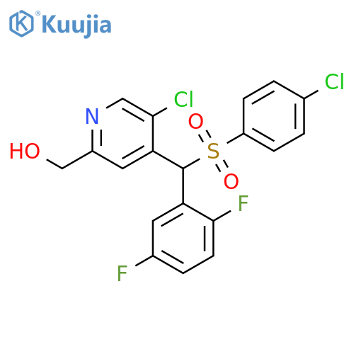 2-Pyridinemethanol, 5-chloro-4-[[(4-chlorophenyl)sulfonyl](2,5-difluorophenyl)methyl]- structure