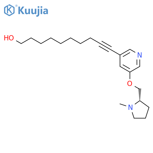 9-Decyn-1-ol, 10-[5-[[(2S)-1-methyl-2-pyrrolidinyl]methoxy]-3-pyridinyl]- structure