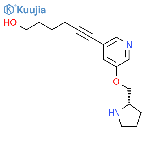 5-Hexyn-1-ol, 6-[5-[(2S)-2-pyrrolidinylmethoxy]-3-pyridinyl]- structure