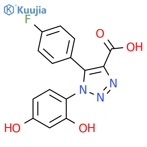 1H-1,2,3-Triazole-4-carboxylic acid, 1-(2,4-dihydroxyphenyl)-5-(4-fluorophenyl)- structure