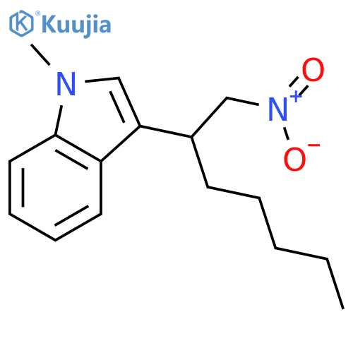 1H-Indole, 1-methyl-3-[1-(nitromethyl)hexyl]- structure